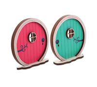 UKCOCO 2 Pièces Miniature Fairy Door pour Décoration de Jardin Accessoires de Jardin pour Créer Un Féérique