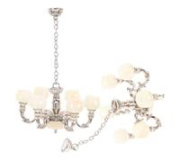UKCOCO 2 Pièces Miniature Hanging Lamps for Dollhouse Retro Metal Pendant Ceiling Lights Artistic Mini House Lamp Decor for DIY Scene Model