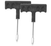 UKCOCO 2 pièces Outil de Réparation Pneus Robuste Kit de Bouchons pour Crevaisons Outil de Réparation Crevaison Rapide pour Voiture et Camion Design Sous Vide