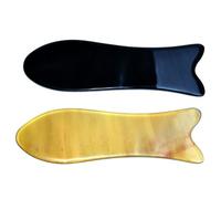 UKCOCO 2 pièces Ox Horn Facial Guasha Stick Set For Face And Legs Massage Smooth Edges For Safe Muscle Relief Portable Practical Massage Tool In And