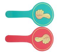 UKCOCO 2 pièces Pagaies Double Face pour Classe Outils de Vote Réutilisables avec Pouce Vert et Rouge Supports Évaluation et Participation Active Salle de Classe