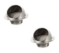 UKCOCO 2 Pièces Pare-brise Cheminée Sortie D'échappement Couvercle De Grille à Persiennes Extracteur D'air De Canalisation Bouche D'aération Extracteur Externe Acier Inoxydable