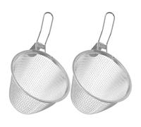UKCOCO 2 Pièces Passoire Inox pour Hot Pot Panier Filtre Anti-brûlure avec Maille Fine pour Filtration des Graisses Ustensile Cuisine Résistant et Sécurisé