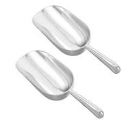 UKCOCO 2 Pièces Pelle à Glace Aluminium Épaisse Résistante pour Cuisine et Buffet Manche Ergonomique Antidérapant Pelle Polyvalente pour Glace Farine et Grains