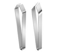 UKCOCO 2 pièces Pince à Épiler Os de Poisson Inox Ergonomique Pince Plate et Biseautée pour Éliminer Arêtes de Saumon et Viande Outil de Cuisine pour Dénerver Poulet Canard Porc