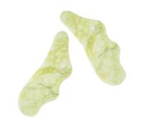 UKCOCO 2 pièces Planche de Massage Jade Naturel Outil de Scraping Gua Sha pour Visage et Corps Massage Multi-usage pour Femmes Soulagement Musculaire et Soin Peau