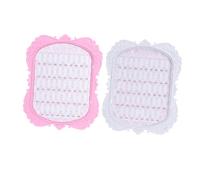 UKCOCO 2 pièces Planche Exposition Ongles Fausse Manucure Européenne Blanc et Rose Réutilisable pour Salon avec Numérotation et Protection des Ongles