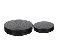 UKCOCO 2 pièces Plateau Tournant Plastique pour Poterie Rotation Stable Double Face Socle pour Décoration Gâteau et Sculpture Argile Outils Artisanaux Polyvalents