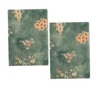 UKCOCO 2 pièces Pochette Tissu Lavable Réutilisable pour Carnet Protège-cahier et Ajustable Couverture Tissu Résistant pour Journaux Agendas et Cahiers