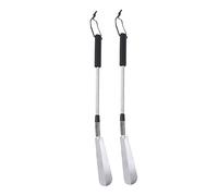 UKCOCO 2 pièces Porte Chaussures Acier Inoxydable Rétractable avec Long Manche Aide Pratique pour Maison et Voyage