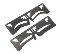 UKCOCO 2 Pièces Règle de Guidage des Sourcils en Acier Inoxydable, Modèle de Guide pour Sourcils Pochoir, pour Positionner et Mesurer
