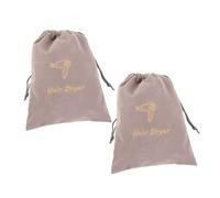 UKCOCO 2 pièces Sac de Rangement pour Sèche-cheveux Tissu Doux Sac Voyage Cabine Avion et Portable Organiseur Multi-usages pour Coiffure et Maquillage