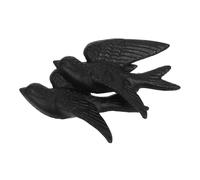 UKCOCO 2 pièces Sculptures Murales Vintage Décor Oiseau Hirondelle Fonte Ornements Muraux Rustiques pour Intérieur et Extérieur Salon Cuisine et Bureau Style Cottagecore