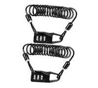 UKCOCO 2 pièces Serrure à Combinaison Chiffres pour Vélo Lot de Câbles de Sécurité Rétractables Verrouillage Aux Portable et Pratique