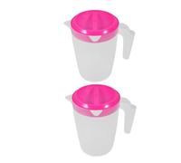 UKCOCO 2 pièces Set de Pichets à Eau Froides avec Couvercle Cruches Réfrigérateur Polyvalentes pour Boissons Adaptées Restaurants Cafés et Bars Matériau Facile à Nettoyer