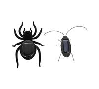 UKCOCO 2 pièces Solaire Éducatif Araignée et Cafard Pile Extérieur pour Apprentissage Insectes sous Soleil