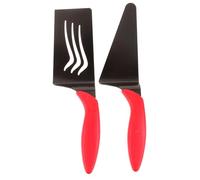 UKCOCO 2 pièces Spatule à Pizza Inox Ustensiles Cuisine Inox avec Poignée Isolante Spatule Polyvalente pour Cuisson et Pâtisserie Outil de Cuisson Résistant et Facile à Nettoyer