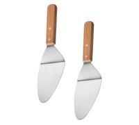 UKCOCO 2 pièces Spatule en acier inoxydable ergonomique Lot de pelles à gâteau et dessert avec manche antidérapant pour cuisine professionnelle et pizzerias