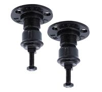 UKCOCO 2 Pièces Support de Main Courante Fixation Murale Solide et Robuste en Fer Noir Style Industriel Intérieur pour Escalier Intérieur, Adapté Hôtel et Entreprise