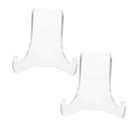 UKCOCO 2 pièces Support Présentoir Transparent Chevalet Clair Multi Usage pour Photos Assiettes Cartes et Petits Objets Présentoir pour Décoration et Collection