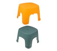 UKCOCO 2 pièces Tabouret Toilette Accroupi Garçon Fille Plastique Antidérapant Léger Compact pour Salle de Bain Maison Repose Pied Pratique et Sécurisé Design Empilable Couleurs Jaune et