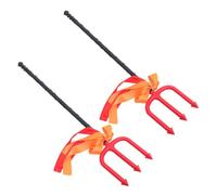UKCOCO 2 Pièces Trident Diable Plastique Accessoire Réaliste pour Adultes Déguisement Halloween Cosplay Fête