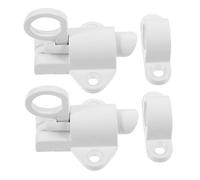 UKCOCO 2 pièces Verrou à Ressort Automatique Aluminium Loquet de Porte Coulissante Targette Intérieure avec Mécanisme à Ressort pour Fenêtres et Portes Installation Facile et