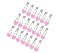 UKCOCO 20 ensembles Lot de Mini Cadenas Cœur pour Valise et Carnet Petit Verrou Décoratif avec Saint Valentin Voyage Rangement Sécurité