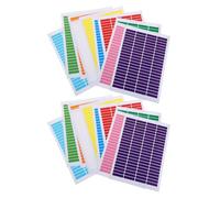 UKCOCO 20 Feuilles Étiquettes Autocollantes pour Imprimante, Adresses Planches D'autocollants Vierges Rectangulaires 46x11mm Papier Auto-adhésif, Impression en Lot, Marquage Couleur,
