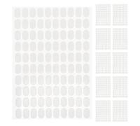 UKCOCO 20 Feuilles Pastilles Adhésives Double Face Ovales pour Faux Ongles en Acrylique, Adhérence Forte et Ajustement Précis, pour Manucure et Nail Art Professionnels ou DIY
