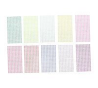 UKCOCO 20 Pièces Autocollants Acryliques Ronds Autoadhésifs pour Visage Cheveux et Ongles Décorations DIY Glamour et Légères