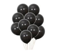 UKCOCO 20 pièces Ballons Latex Ronds Noirs Mat Décoration Fête Mariage Halloween Party