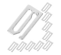 UKCOCO 20 pièces Boucles de Tablier Coiffeur Métal Ajusteur Portable pour Cape de Barbier Clips de Fixation Pratiques pour Salon et Maison Argenté