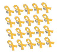 UKCOCO 20 Pièces Broches de Sensibilisation Émail de Pins Jaunes Ruban de Soutien pour Événements Caritatifs et Campagnes de Sensibilisation