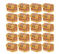 UKCOCO 20 Pièces Coffre au Trésor de Pirates en Carton pour Garçon et Filles Boîte à Cotillons Décorative Stockage de Trésors Design Unique Pirate pour Jeux et Fêtes Dhalloween