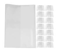 UKCOCO 20 pièces Couvertures Transparentes pour Protège Réutilisables et Étanches pour Protection Eau Rayures Identification Facile des Matériau Aux Déchirures