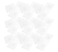UKCOCO 20 pièces Crochets Adhésifs Transparent Acier Inoxydable Lot pour Étagères de Installation Sans Perçage Ultra Résistants Accessoires de Salle de Bain pour Surfaces Lisses