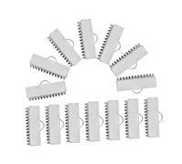 UKCOCO 20 pièces Embouts de Cordon Acier Inoxydable pour Bijoux Connecteurs de Pince pour Bracelets Colliers et Accessoires DIY Fixation Sécurisée et Pratique pour Artisanales