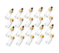 UKCOCO 20 pièces Flacon Verre pour Huiles Essentielles Bouteilles Rechargeables avec Pipette Design Étanche Parfait pour Aromathérapie et Mélanges Huiles