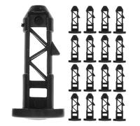UKCOCO 20 Pièces Loquets de Couvercle de Rechange en Plastique Noir | Axes à Charnière, Connexion Stable du Couvercle, pour Réparations et Usage Municipal en Extérieur