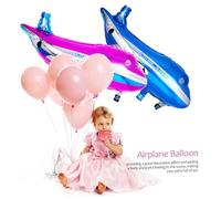 UKCOCO 20 pièces Lot de Ballons Aluminium Avion Décoratifs pour Fête Anniversaire Couleurs Bleu et Rose Ballon Forme Avion Résistant et Facile à Gonfler