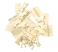 UKCOCO 20 pièces Mini Charnières Fer pour Boîtes Bois Charnières Petites Décoratives avec Vis Accessoires Durables pour Boîtes à Bijoux et Projets DIY