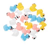 UKCOCO 20 pièces Mini Statues Résine Figurines Colorées de Canards pour Décoration de Miniatures et Aquariums