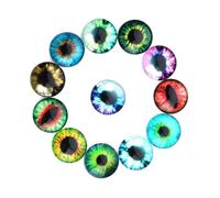 UKCOCO 20 pièces Patch Verre Rond DIY pour Bijoux Accessoires Créatifs Mix Couleurs Matériau Plat pour Fabrication Artisanale Bijoux Décoration Unique pour Boucles Oreilles et Loisirs
