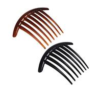 UKCOCO 20 pièces Peignes à Cheveux Simples Accessoires Coiffure pour Femmes et Filles Peignes Insertions Dents Couleur Café et Noir Adaptés Chignons et Usage Quotidien