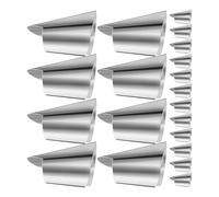 UKCOCO 20 Pièces Protège-doigts Inox Réglables pour Éplucher Légumes et Fruits Protège-ongles Anti-coupure Outil de Découpe et Épluchage Polyvalent pour Cuisine et Jardinage