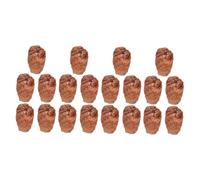 UKCOCO 20 Pièces PVC Fake Beef Blocks Toy Artificial Meat Models for Role Play and Sensory Learning Realistic Simulated Food Props