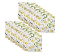 UKCOCO 20 Pièces Serviettes Papier Imprimées Marguerite Décoratives pour Anniversaires Mariages et Fêtes Élégance pour Décoration de Table