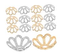 UKCOCO 200 Pièces Caps de Perles Fleurs Acier Inoxydable Caches Espacement Robustes pour Colliers et Bracelets Accessoires de Bijoux pour Création Diy