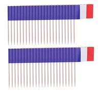 UKCOCO 200 pièces Mini Drapeaux Français Décoratifs pour Piques de Cocktail Robustes et Colorés Parfaits pour Fêtes et Décorations de Gâteaux